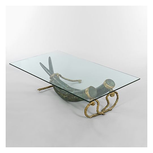 tables / desks :: coffee tables :: bronze "elephant tusk" table tables / desks :: coffee tables :: bronze "elephant tusk" table